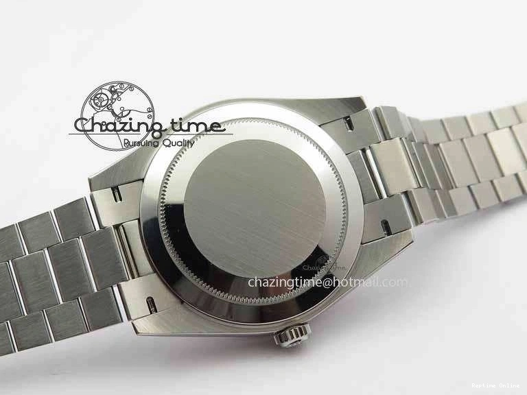 0126 TechFriendly Day Date 40mm SS BP Maker Best Edition Diamond Bezel Silver Dial On SS Bracelet ETA 3696